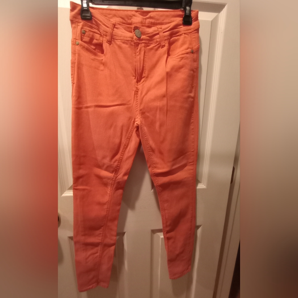 Coral Stretch Skinny Jeans